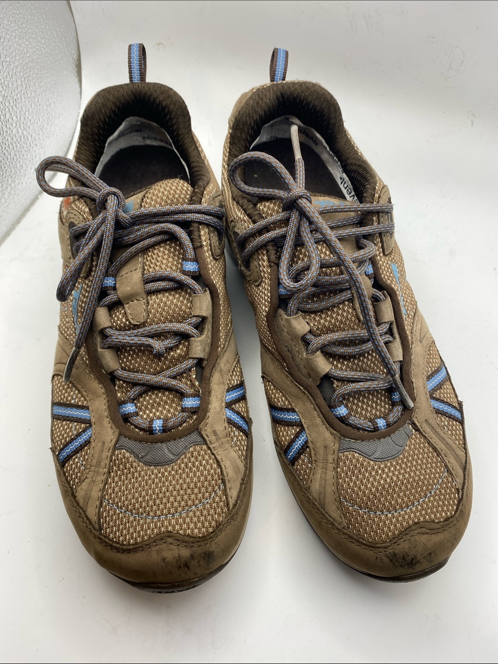 Teva Men's Brown Athletic Shoes with Blue Accents
